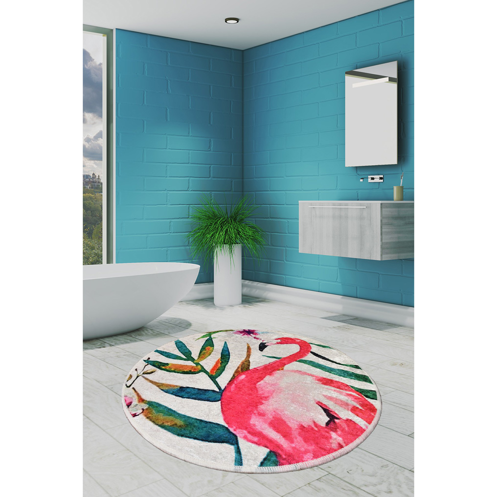 FLAM Digital online Print DIAMETER 140 cm Bathroom Carpet, Mat